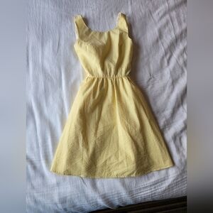 Lauren James Yellow Textured Midi Dress